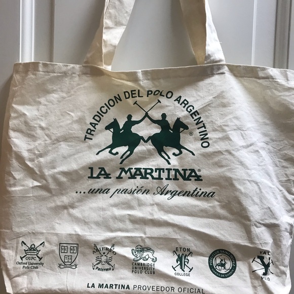 LaMartina Leather and Canvas Handbag - Picture 5 of 5